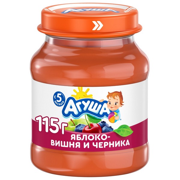 Пюре яблоко вишня